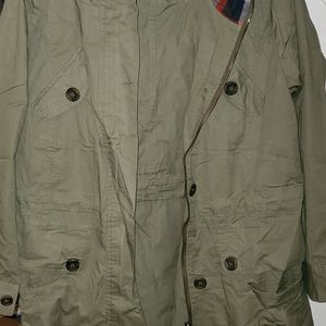 Utility style green jacket